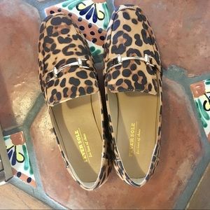 NIB leopard print loafer flats